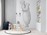 Polar Bear Family Wallpaper Nursery Decor Wall Mural for Kids Room